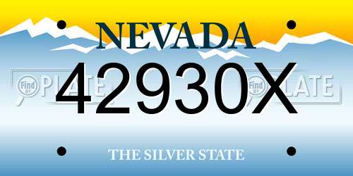 42930X Nevada License Plate