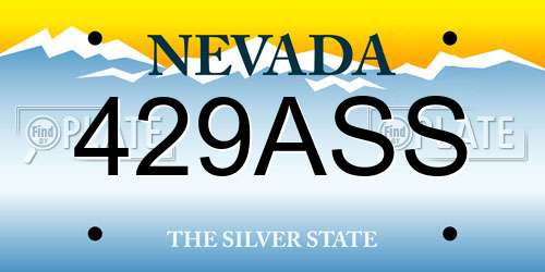 429ASS Nevada License Plate