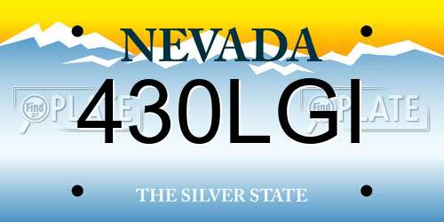 430LGI Nevada License Plate