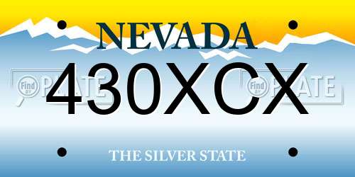 430XCX Nevada License Plate
