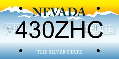 430ZHC Nevada License Plate