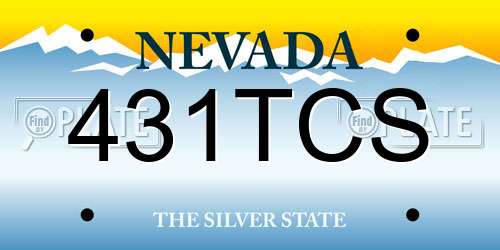 431TCS Nevada License Plate