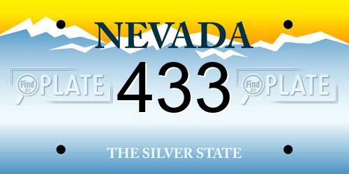 433 Nevada License Plate