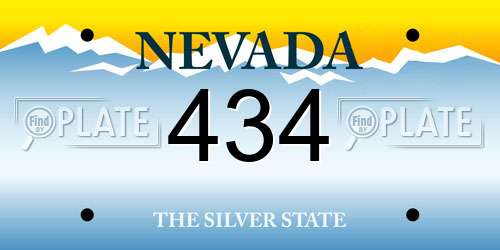 434 Nevada License Plate
