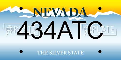 434ATC Nevada License Plate