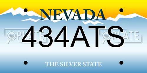 434ATS Nevada License Plate