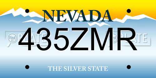 435ZMR Nevada License Plate