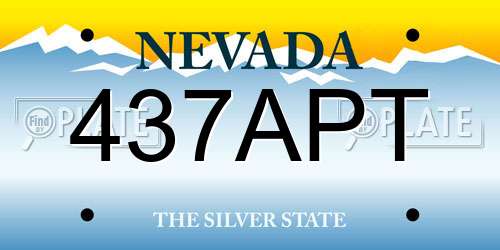 437APT Nevada License Plate