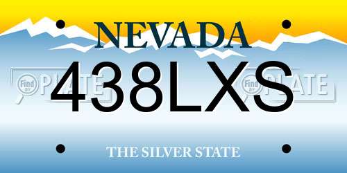 438LXS Nevada License Plate