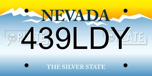 439LDY Nevada License Plate
