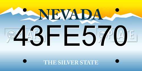 43FE570 Nevada License Plate