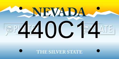 440C14 Nevada License Plate