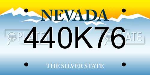 440K76 Nevada License Plate