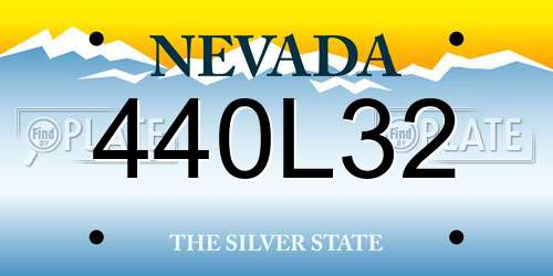 440L32 Nevada License Plate