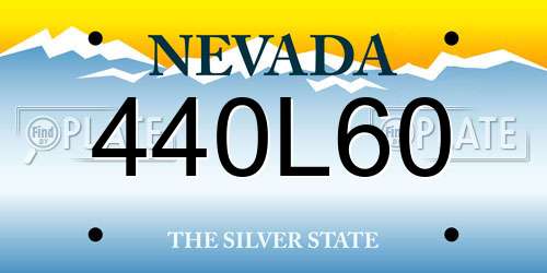 440L60 Nevada License Plate