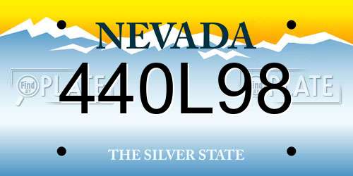 440L98 Nevada License Plate