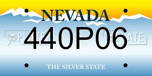 440P06 Nevada License Plate