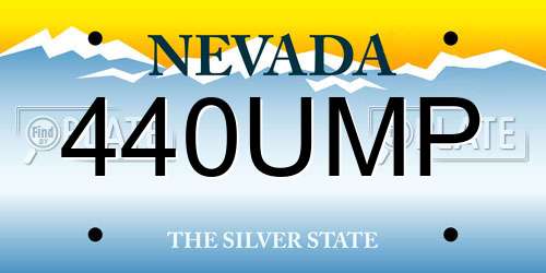 440UMP Nevada License Plate