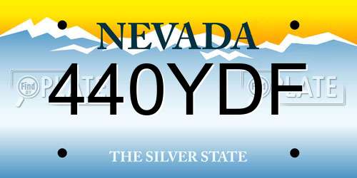 440YDF Nevada License Plate