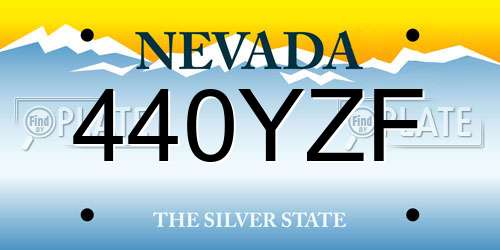 440YZF Nevada License Plate
