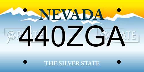 440ZGA Nevada License Plate