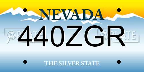 440ZGR Nevada License Plate