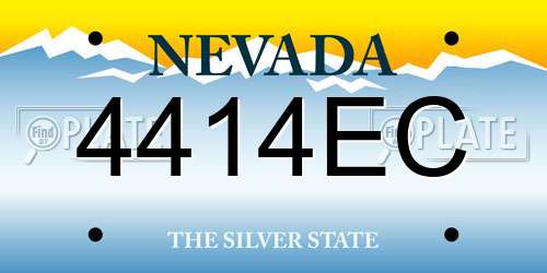 4414EC Nevada License Plate