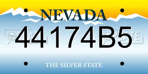 44174B5 Nevada License Plate