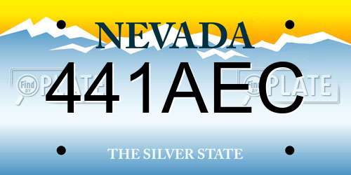441AEC Nevada License Plate