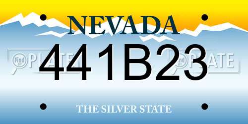 441B23 Nevada License Plate