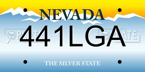 441LGA Nevada License Plate