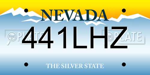 441LHZ Nevada License Plate