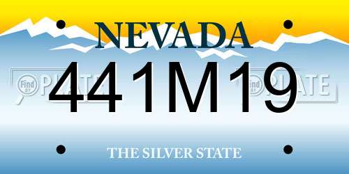 441M19 Nevada License Plate