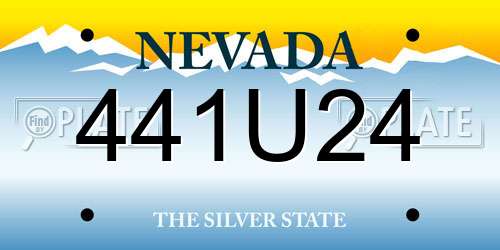 441U24 Nevada License Plate