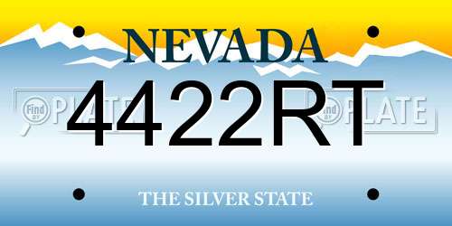 4422RT Nevada License Plate