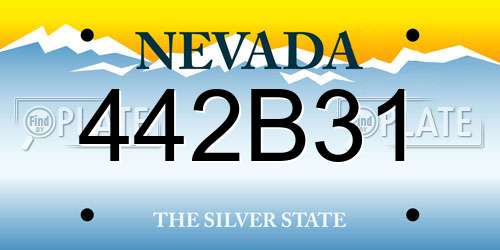 442B31 Nevada License Plate