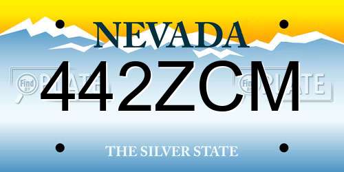 442ZCM Nevada License Plate
