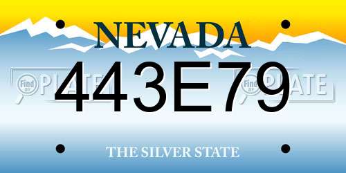 443E79 Nevada License Plate