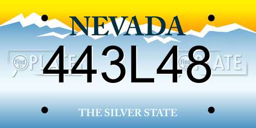 443L48 Nevada License Plate