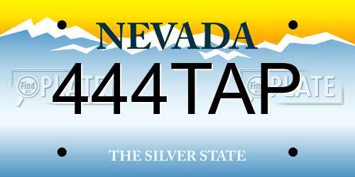 444TAP Nevada License Plate