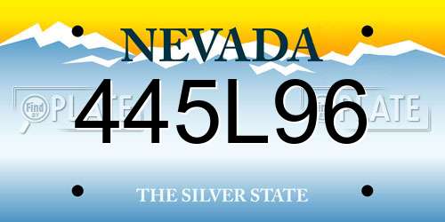 445L96 Nevada License Plate