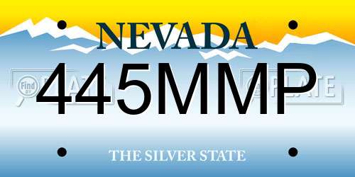 445MMP Nevada License Plate