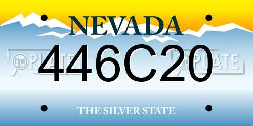 446C20 Nevada License Plate