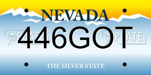 446GOT Nevada License Plate