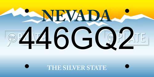 446GQ2 Nevada License Plate