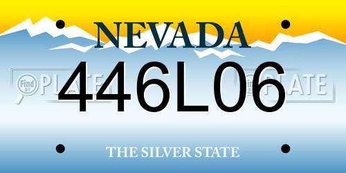 446L06 Nevada License Plate