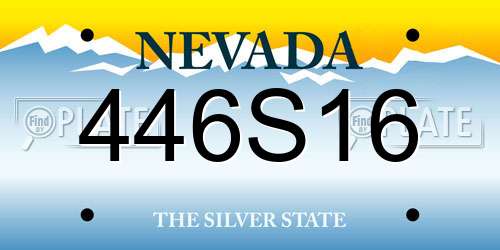 446S16 Nevada License Plate