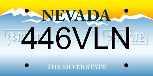 446VLN Nevada License Plate