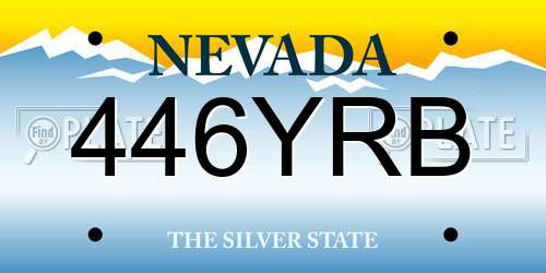 446YRB Nevada License Plate