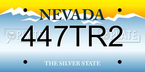 447TR2 Nevada License Plate